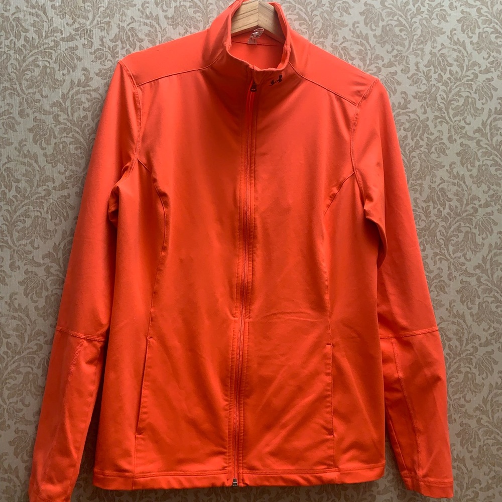 Under Armor Orange Full-Zip Active Wear Jacket